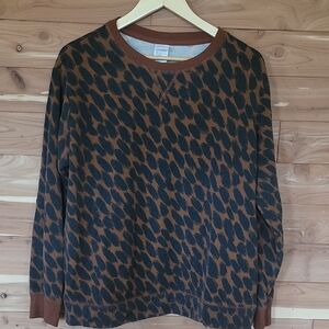 Stars Above Sweater, Size XL, Brown & Black